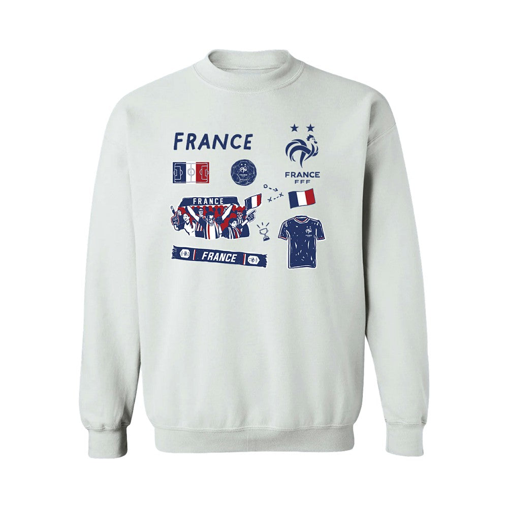 France National Team Vive La Fete Women's Impressions Icons Sweatshirt - White shop