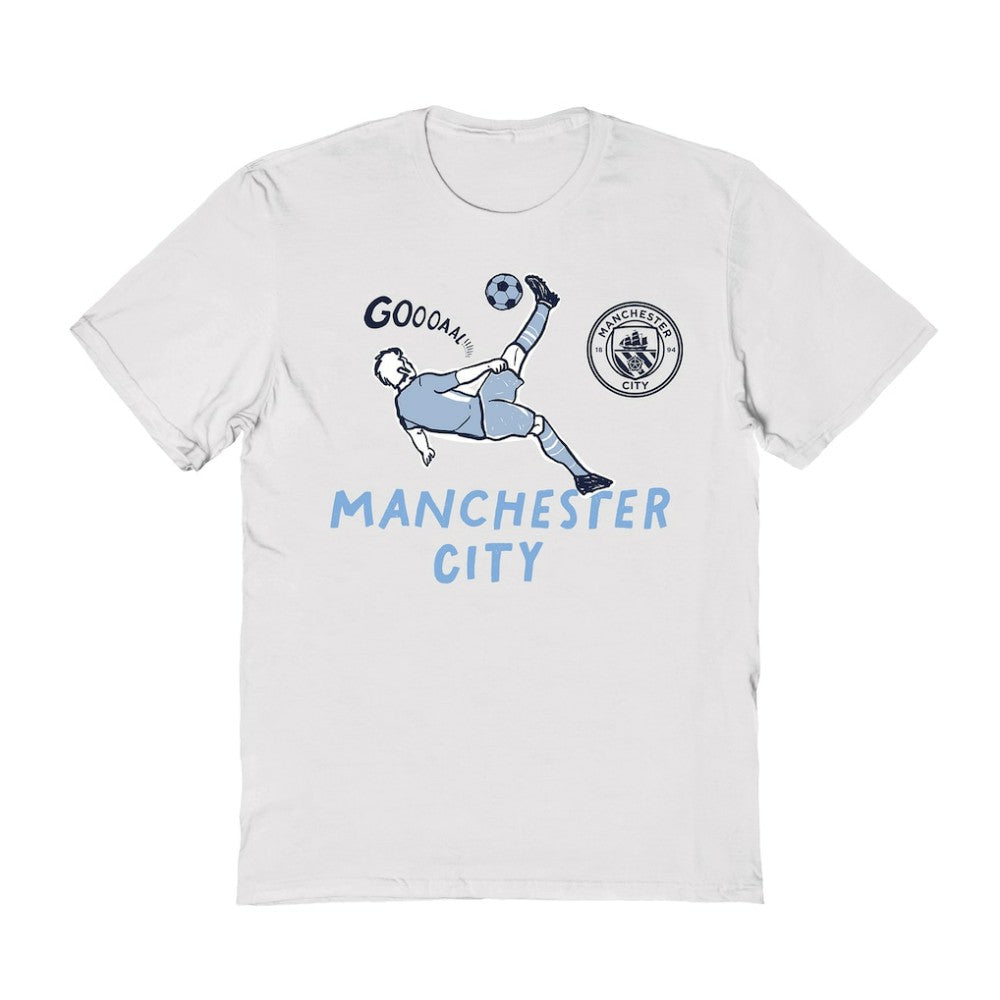Manchester City Vive La Fete Women's Chilena Style T-Shirt - White on sale