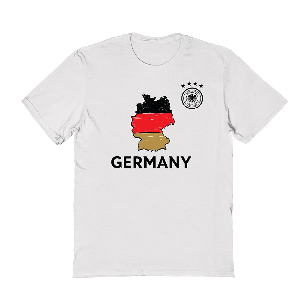 Germany National Team Vive La Fete Adult Map Style T-Shirt - White discount