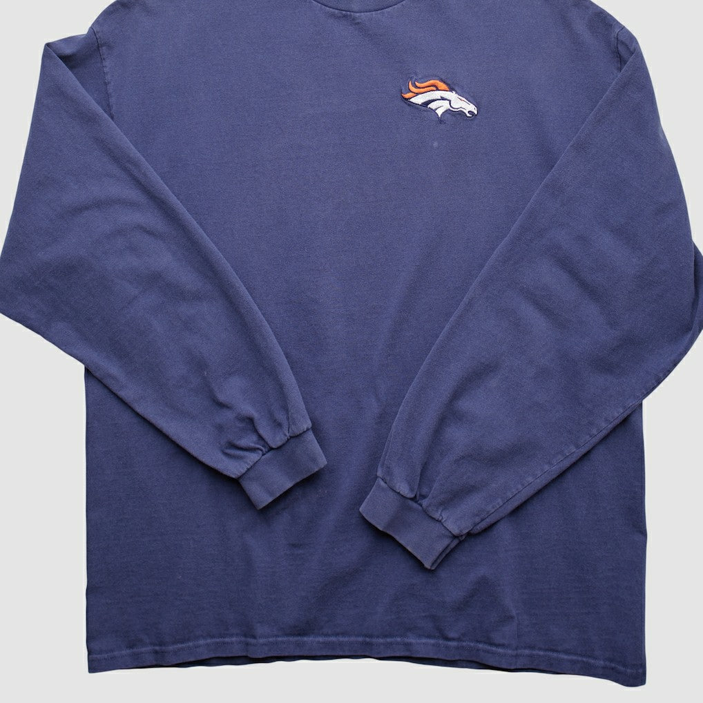 Denver Broncos 90s Pullover Sweatshirt - Navy Vintage cheap