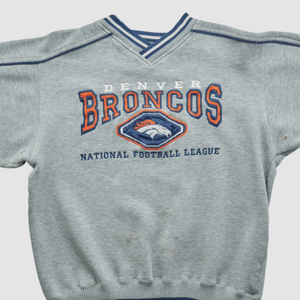 Denver Broncos Lee Apparel 90s Pullover Sweatshirt - Heather Gray Vintage outlet