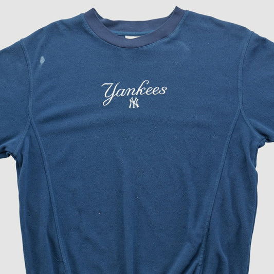 New York Yankees Lee Apparel 2000s Pullover Sweatshirt - Navy Vintage