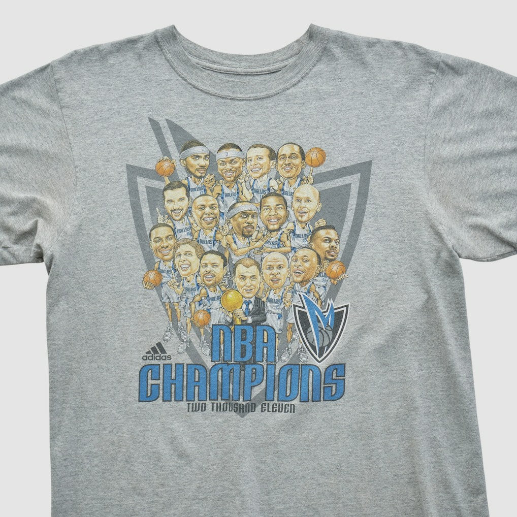 Dallas Mavericks 2011 T-shirt sale - Heather Gray Vintage | Adidas discount