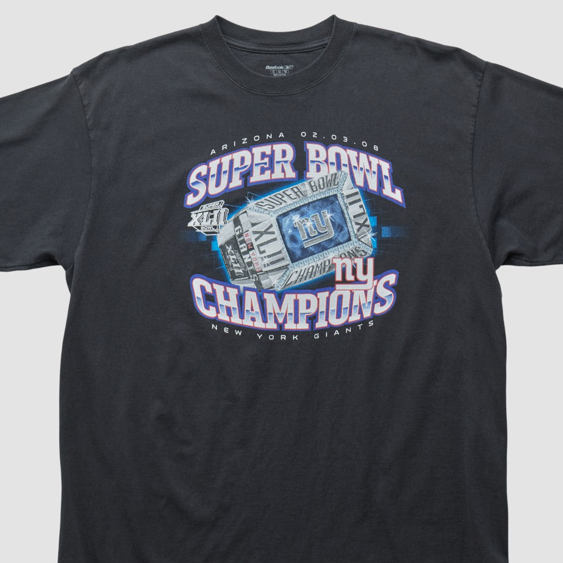 New York Giants Reebok 2008 T-shirt - Black Vintage cheap