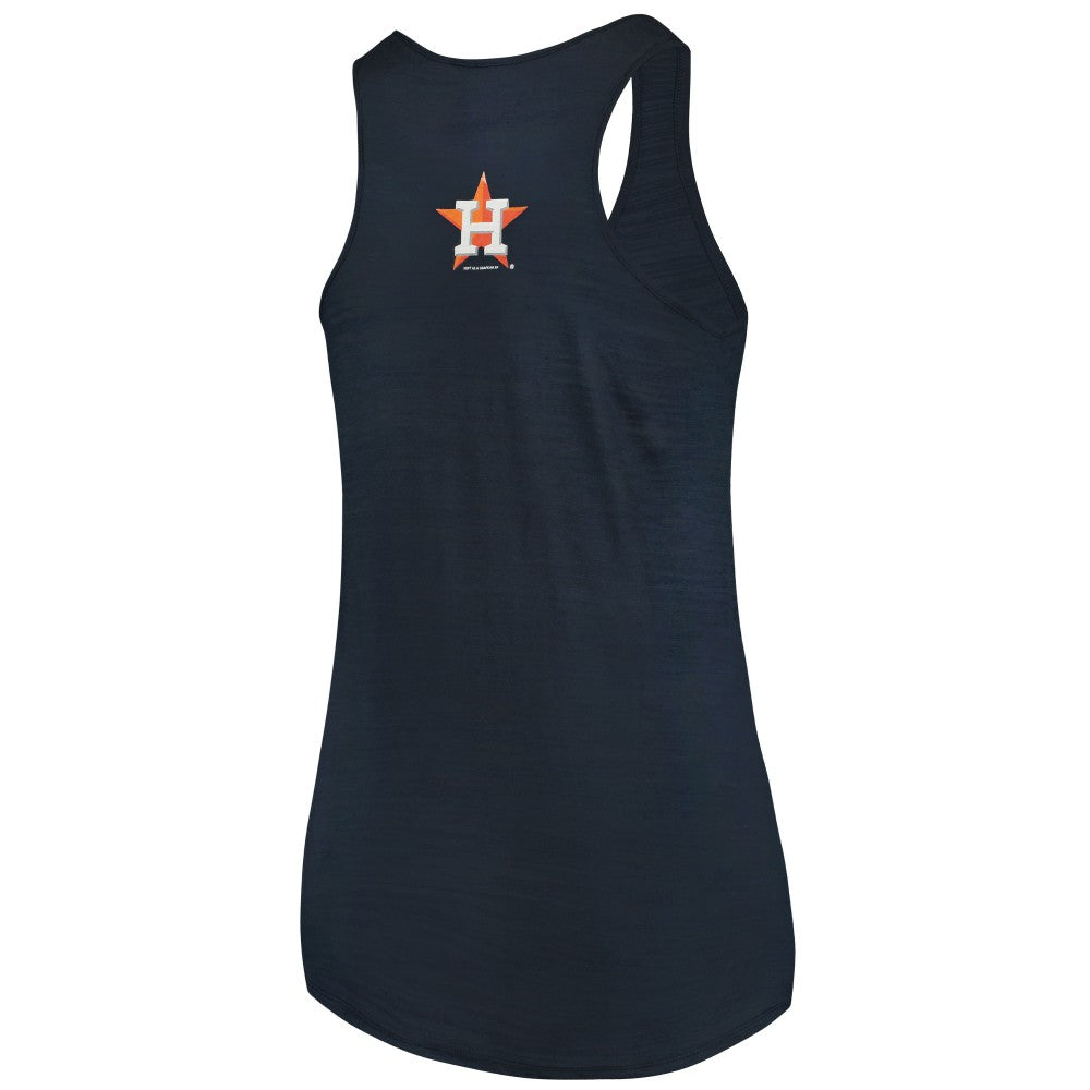 Houston Astros Soft as a Grape Women's Plus Size Swing for the Fences Racerback Tank Top - Navy