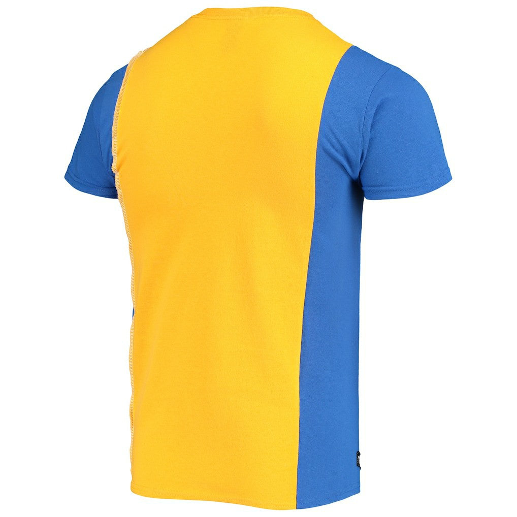 Los Angeles Rams Refried Apparel Sustainable Upcycled Split T-Shirt - Gold/Royal discount