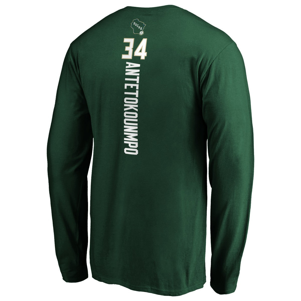 Giannis Antetokounmpo Milwaukee Bucks Playmaker Name & Number Long Sleeve T-Shirt - Hunter Green cheap