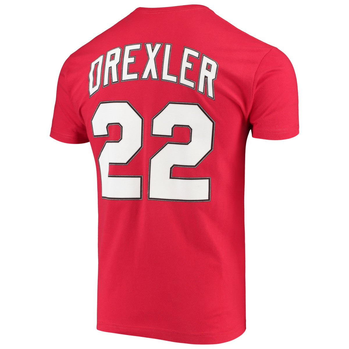 Clyde Drexler Portland Trail Blazers Hardwood Classics Player Name & Number T-Shirt - Red | Mitchell & Ness online