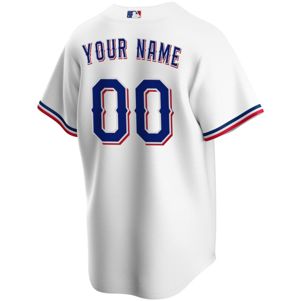Texas Rangers Home Replica Custom Jersey - White | Nike