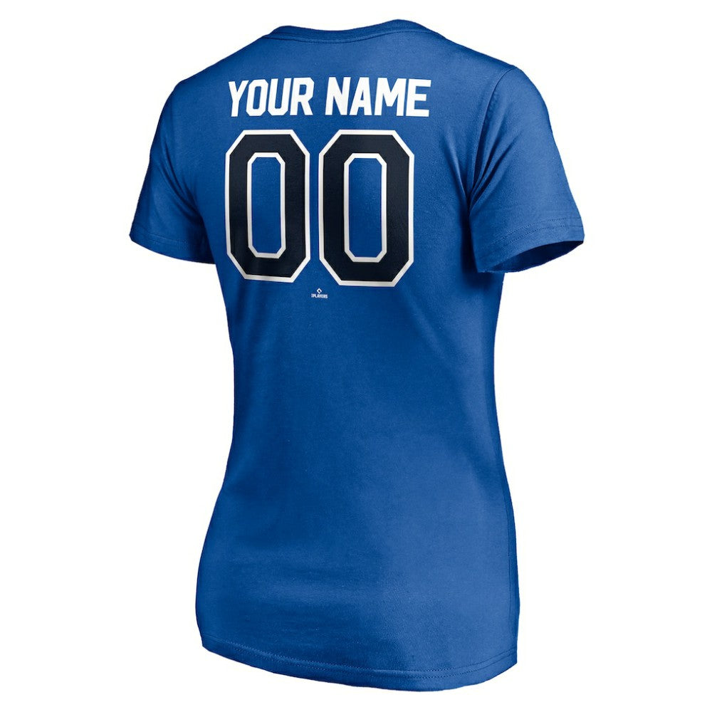 Toronto Blue Jays Women's Personalized Winning Streak Name & Number V-Neck T-Shirt - Royal