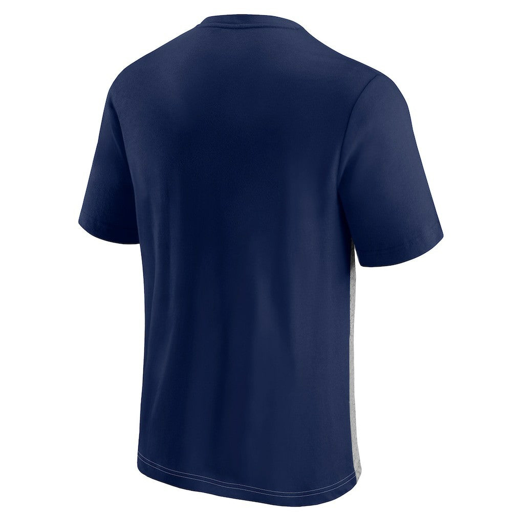 New England Patriots Colorblock T-Shirt - Navy/Heathered Gray discount