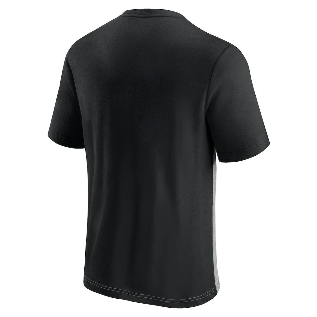 Atlanta Falcons Throwback Colorblock T-Shirt - Black/Heathered Gray cheap