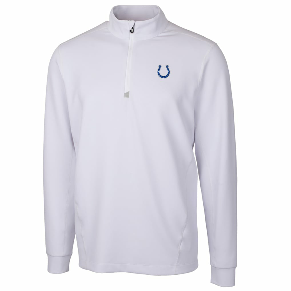 Indianapolis Colts Cutter & Buck Traverse Quarter-Zip Pullover Jacket - White discount