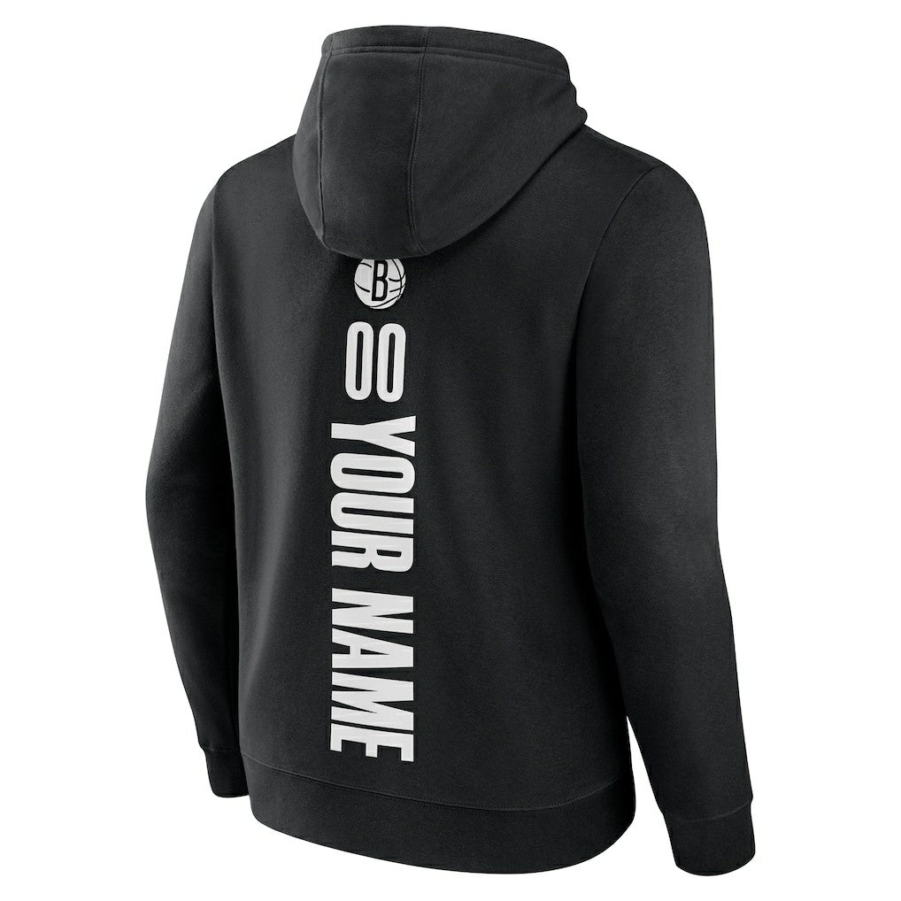 Brooklyn Nets Playmaker Personalized Name & Number Pullover Hoodie - Black shop