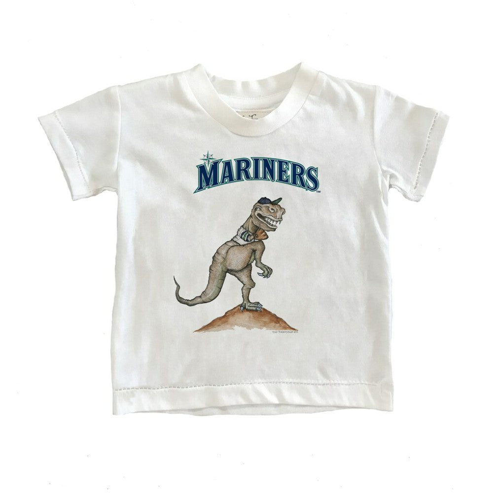 Seattle Mariners Tiny Turnip Youth TT Rex T-Shirt - White