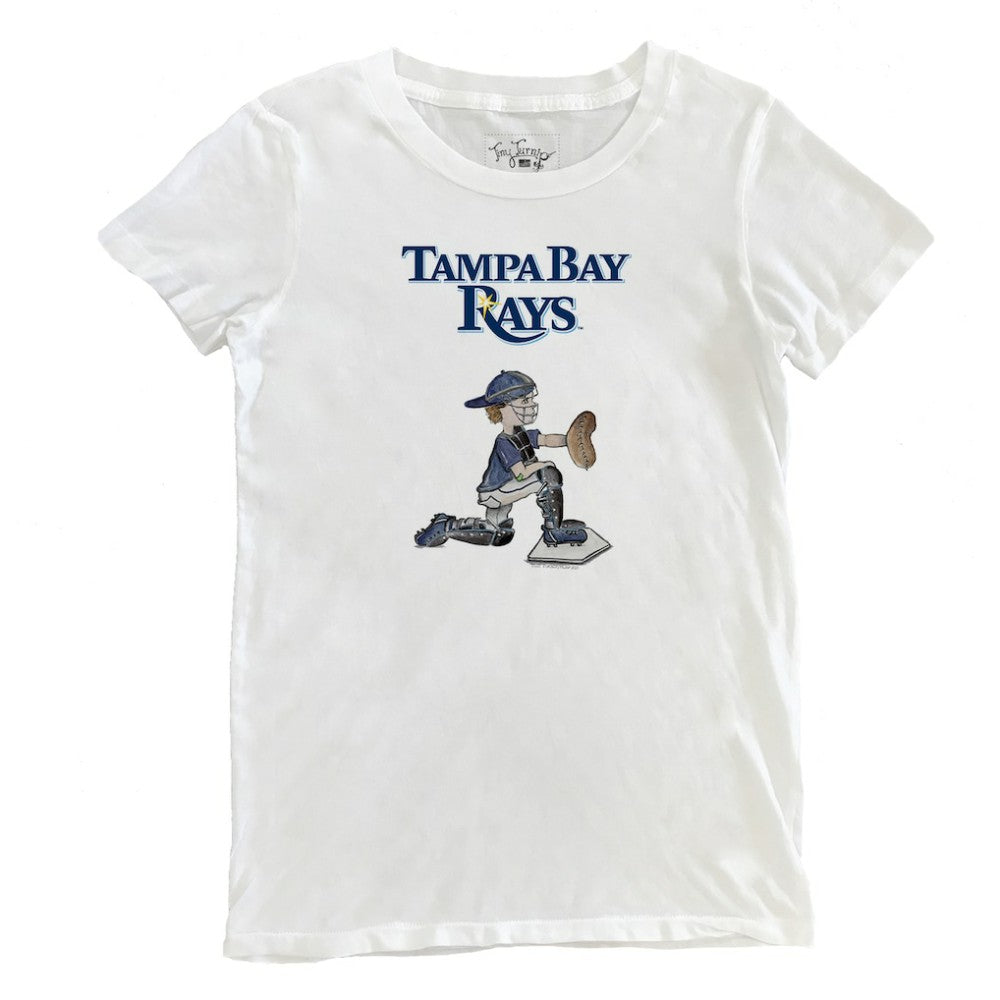 Tampa Bay Rays Tiny Turnip Women's Caleb the Catcher T-Shirt - White