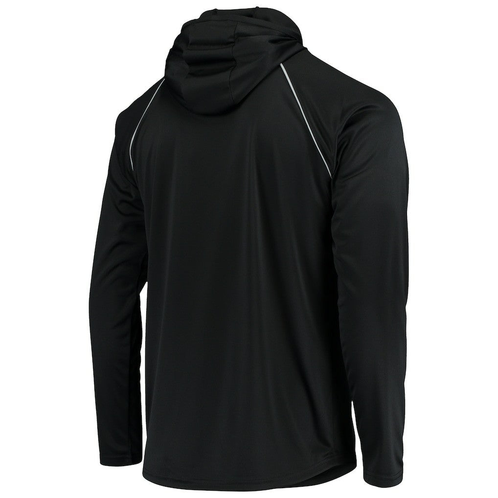 Las Vegas Raiders Starter Throwback Raglan Hoodie Long Sleeve T-Shirt - Black for sale