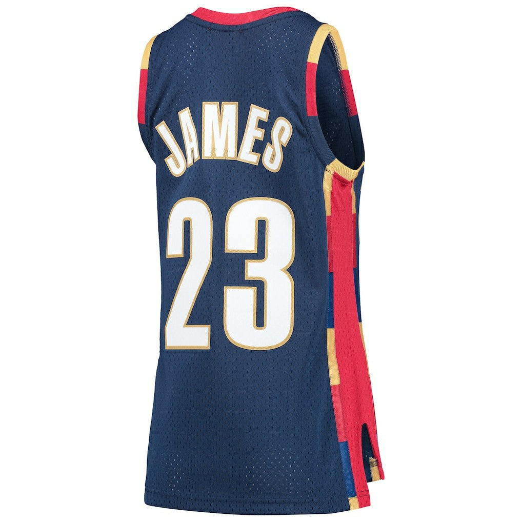 LeBron James Cleveland Cavaliers Women's Hardwood Classics Swingman Jersey sale - Navy | Mitchell & Ness sale