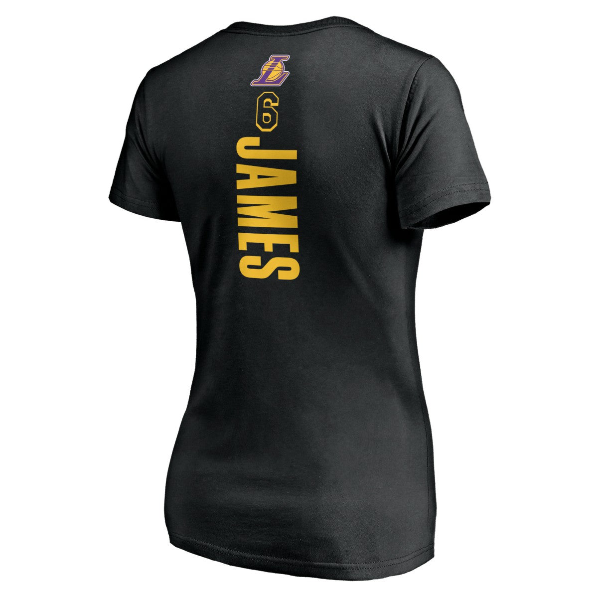 LeBron James Los Angeles Lakers Women's #6 Playmaker Name & Number V-Neck T-Shirt - Black outlet