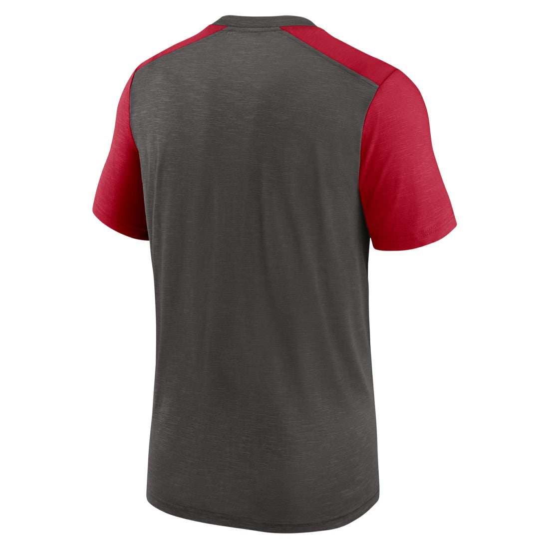 Tampa Bay Buccaneers Color Block Team Name T-Shirt - Heathered Pewter/Heathered Red | Nike cheap