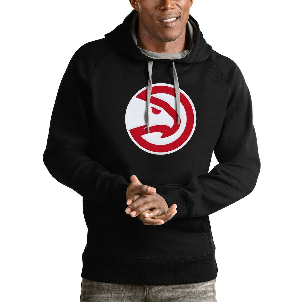 Atlanta Hawks Antigua Logo Victory Pullover Hoodie - Black sale