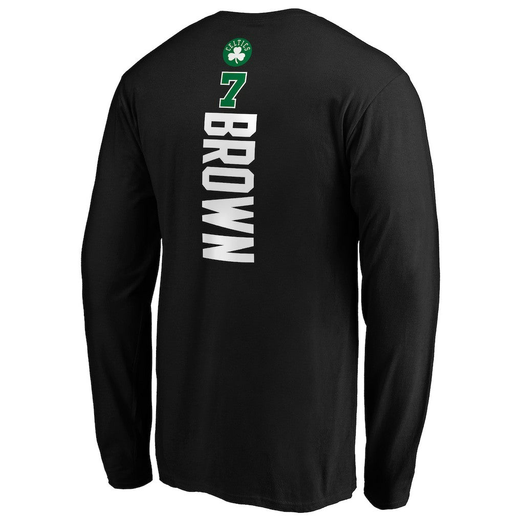 Jaylen Brown Boston Celtics Playmaker Name & Number Long Sleeve T-Shirt - Black cheap