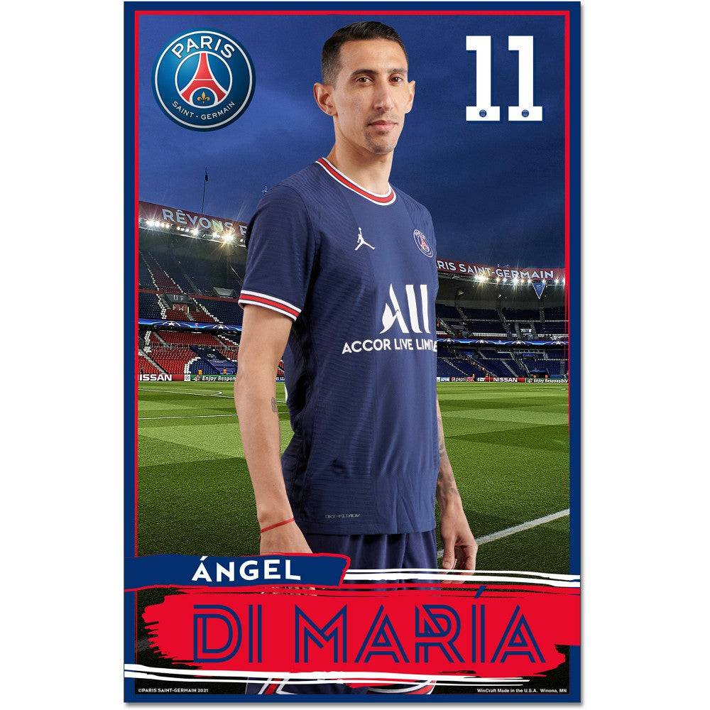 Angel Di Maria Paris Saint-Germain WinCraft 11" x 17" Player Wood Sign outlet