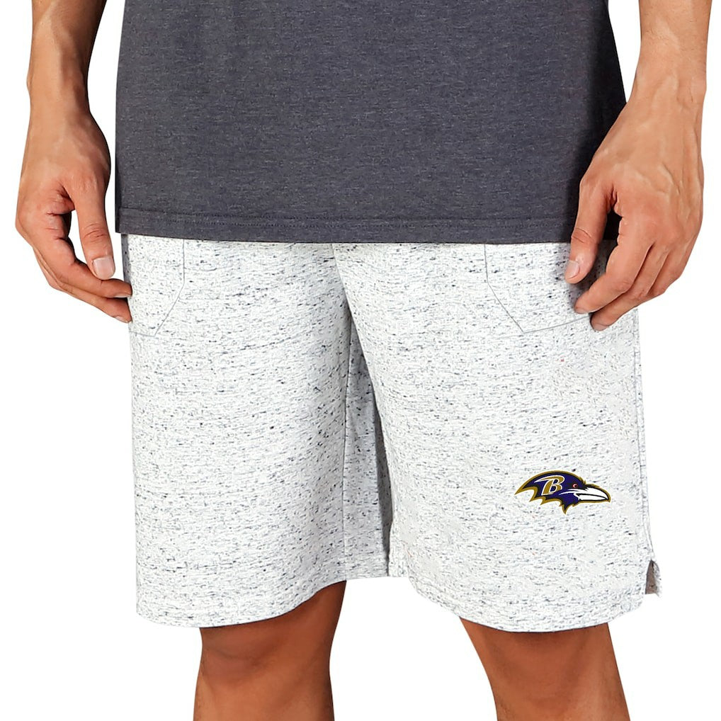 Baltimore Ravens Concepts Sport Throttle Knit Jam Shorts - White/Charcoal discount