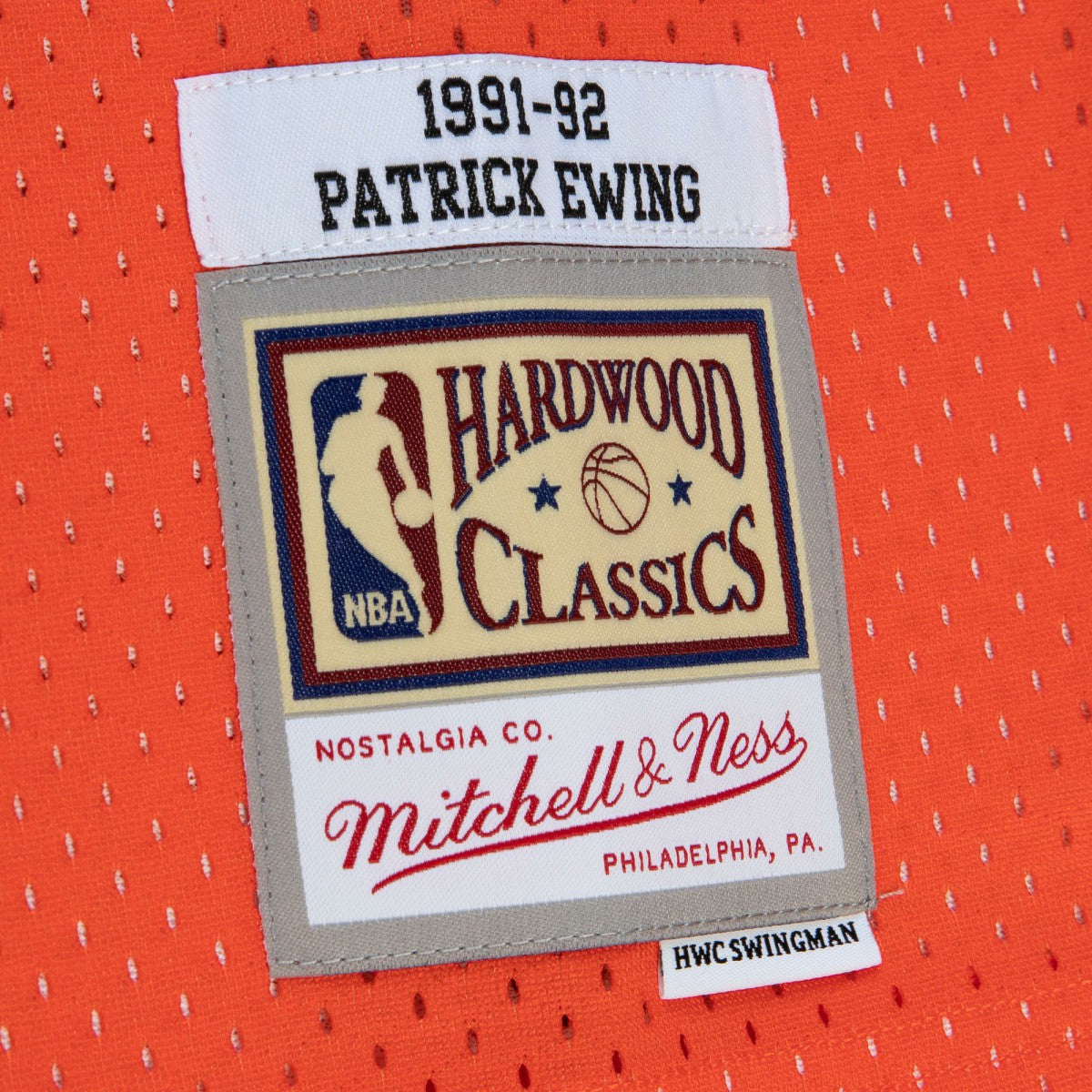 Patrick Ewing New York Knicks 1991/92 Hardwood Classics Fadeaway Swingman Player Jersey - Orange/Royal | Mitchell & Ness shop