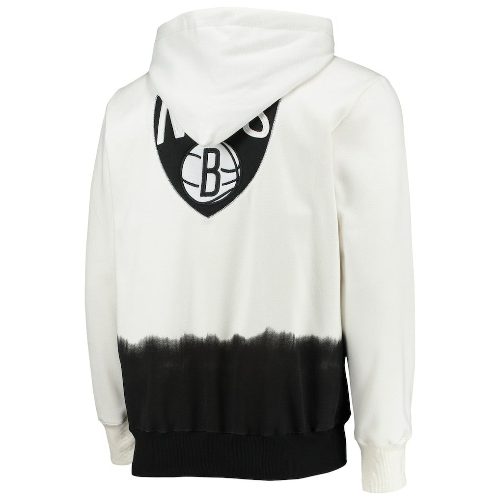 Brooklyn Nets FISLL Double Dribble Dip-Dye Pullover Hoodie - Oatmeal online