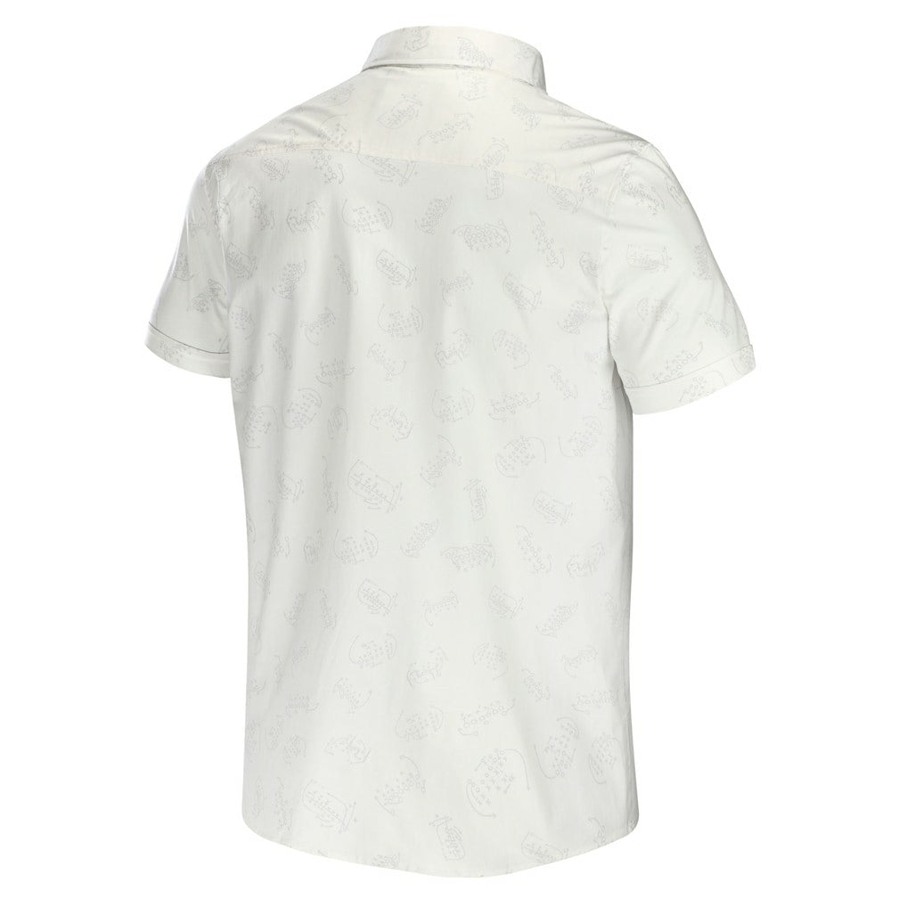 Chicago Bears NFL x Darius Rucker Collection Woven Button-Up T-Shirt - White on sale