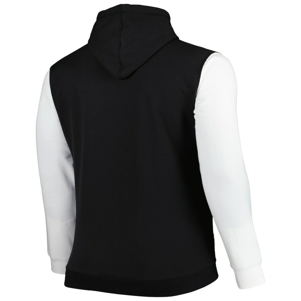 Brooklyn Nets Big & Tall Bold Attack Pullover Hoodie - Black/White | Fanatics outlet