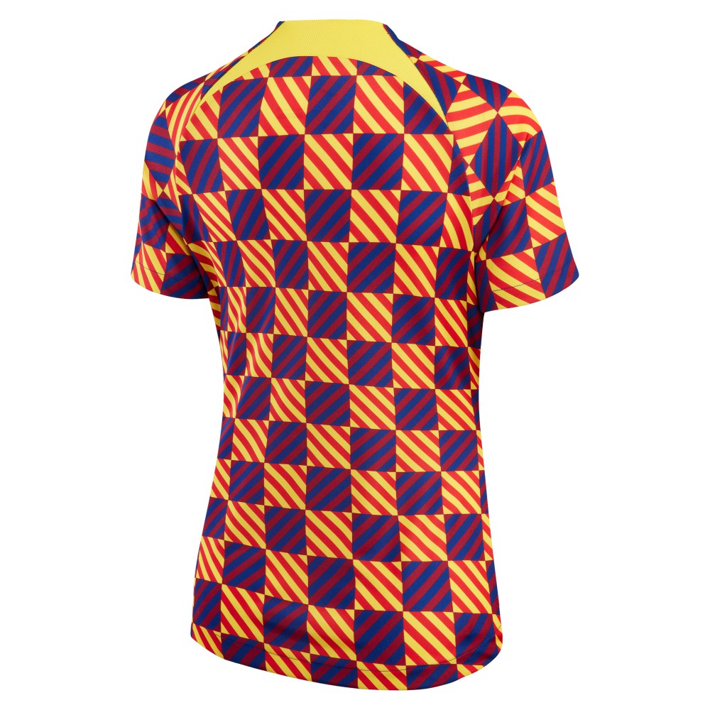Barcelona Women's 2022/23 Pre-Match Raglan Performance Top - Yellow | Nike sale