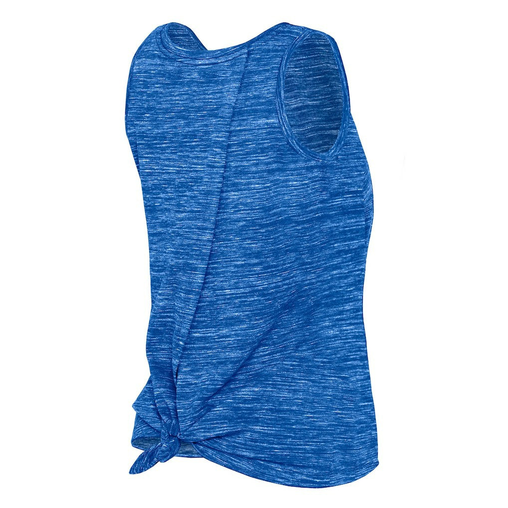 Los Angeles Rams New Era Women's Space Dye Tie-Back Tank Top - Royal discount