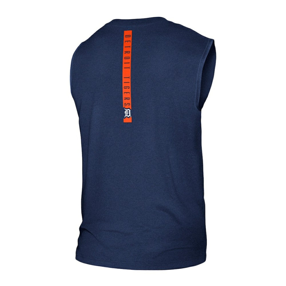 Detroit Tigers Team Muscle Tank Top - Heather Navy | New Era