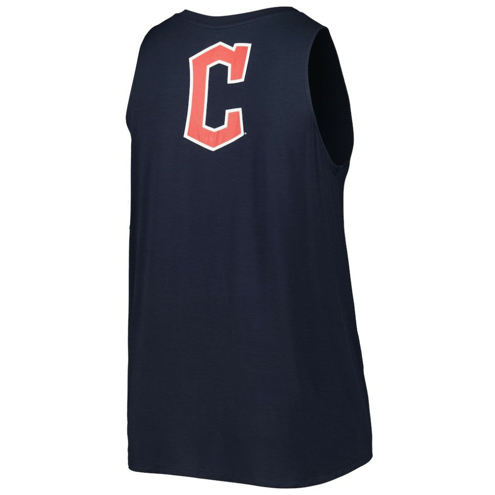 Cleveland Guardians Women's Plus Size Tank Top - Navy | New Era