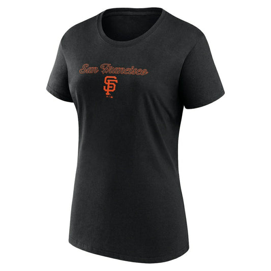 San Francisco Giants Women's Script T-Shirt & Shorts Combo Set - Black/Gray