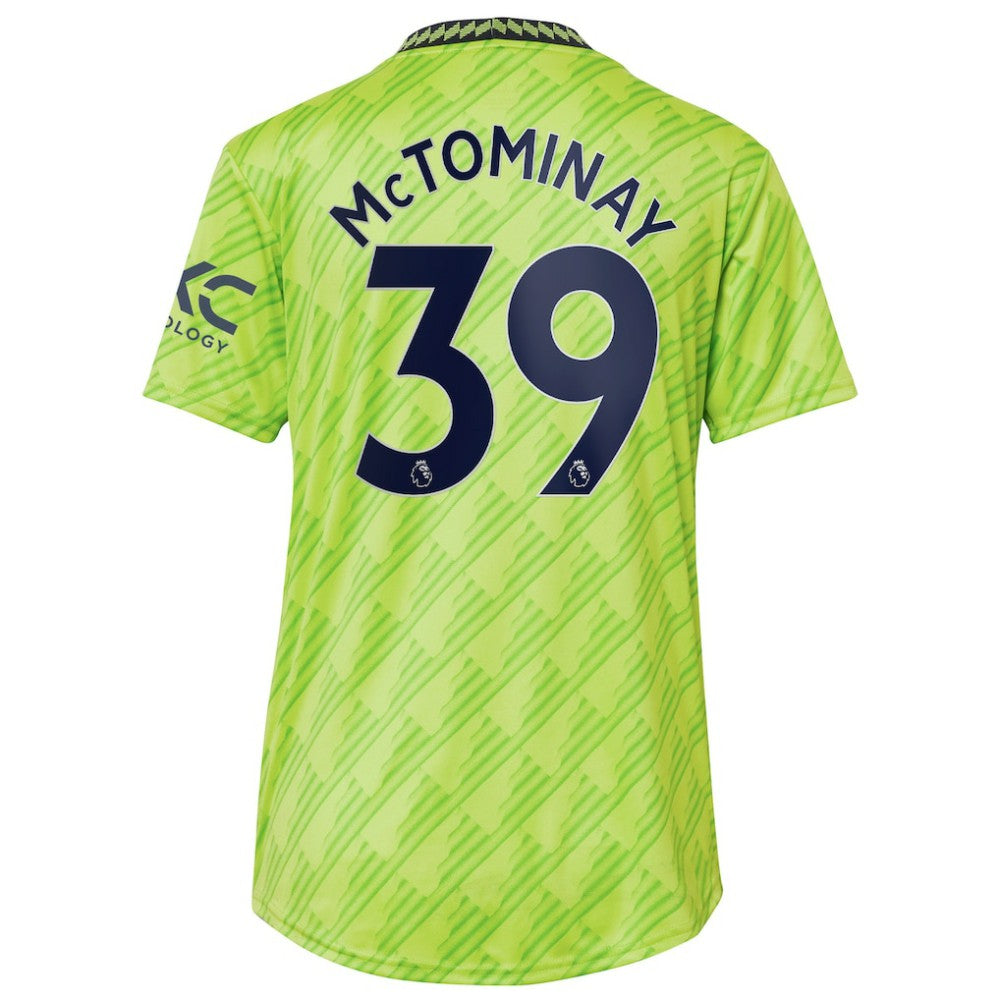 Scott McTominay Manchester United Women's 2022/23 Third Replica Player Jersey - Neon Green | Adidas outlet