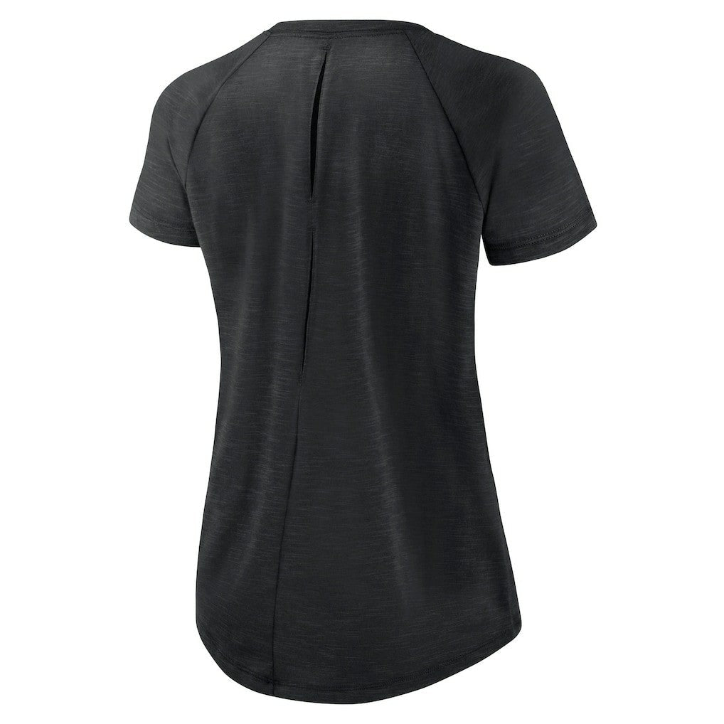 New Orleans Saints Women's Back Slit Lightweight Fashion T-Shirt - White/Heather Scarlet | Nike for sale