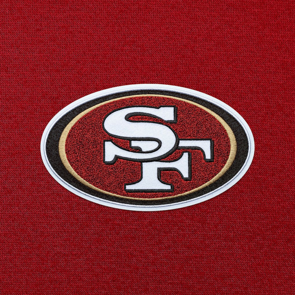 San Francisco 49ers Antigua Victory Chenille Pullover Hoodie - Scarlet cheap