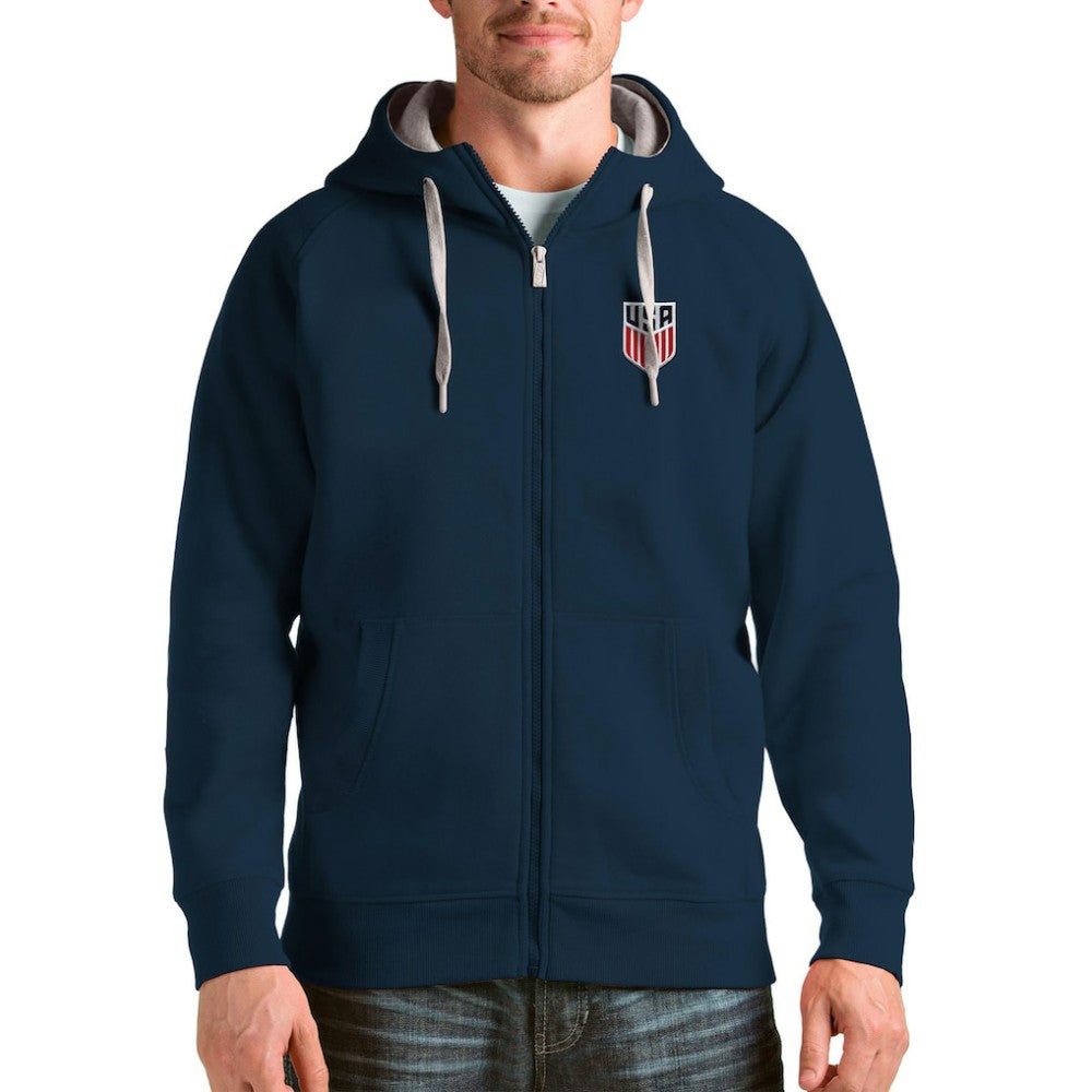 USMNT Antigua Victory Full-Zip Hoodie - Navy sale