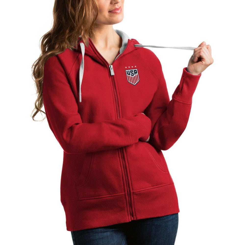 USWNT Antigua Women's Victory Full-Zip Hoodie - Red online