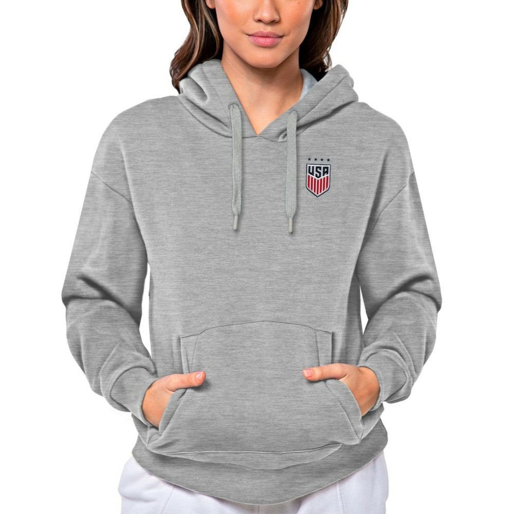 USWNT Antigua Women's Victory Pullover Hoodie - Gray discount