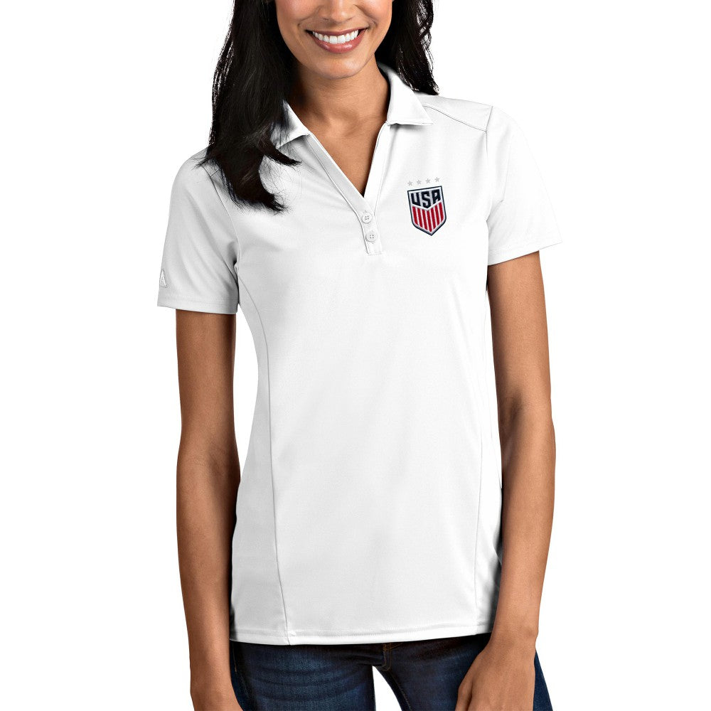 USWNT Antigua Women's Tribute Polo - White sale