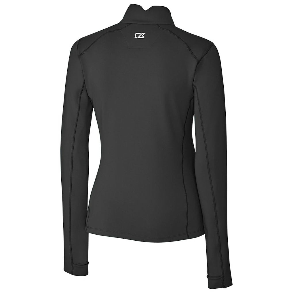 San Francisco 49ers Cutter & Buck Women's Throwback Logo Traverse Stretch Quarter-Zip Pullover Top - Black cheap