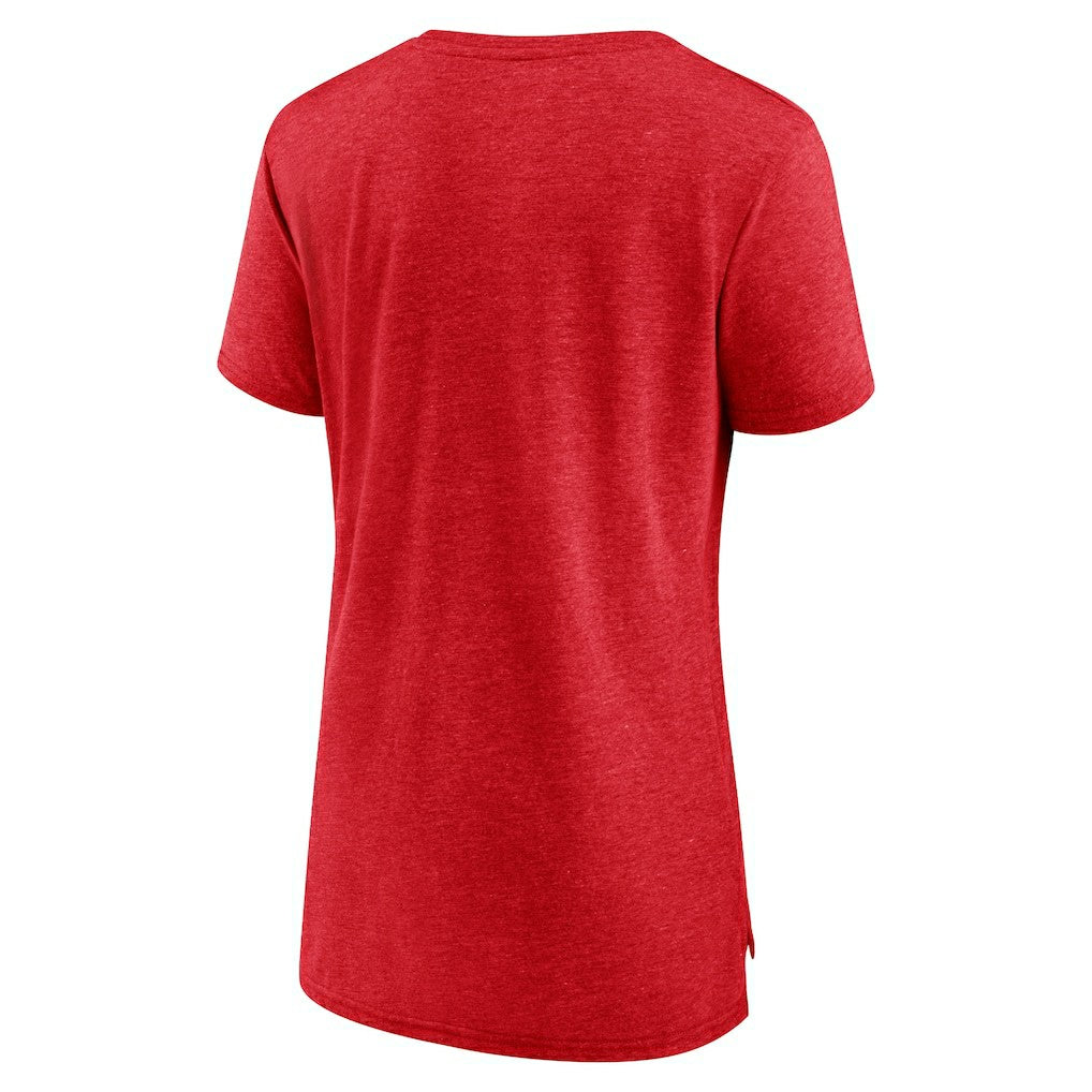 Atlanta Hawks Women's Heritage Tri-Blend T-Shirt - Heather Red on sale