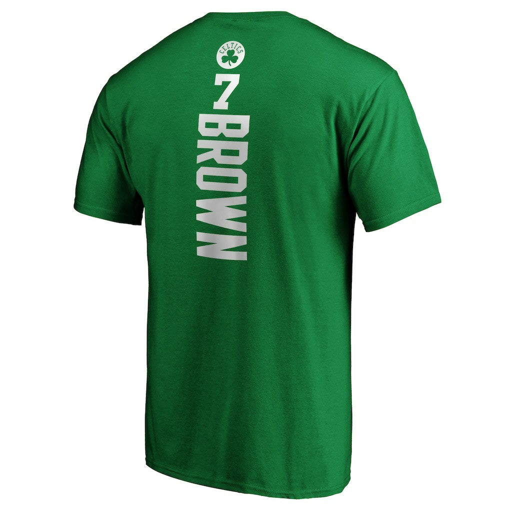 Jaylen Brown Boston Celtics Playmaker Name & Number Logo T-Shirt - Kelly Green shop