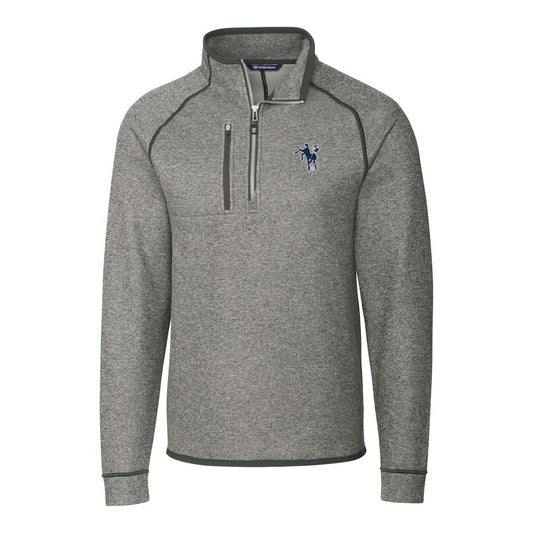 Indianapolis Colts Cutter & Buck Mainsail Sweater-Knit Big & Tall Half-Zip Pullover Jacket - Heather Gray discount