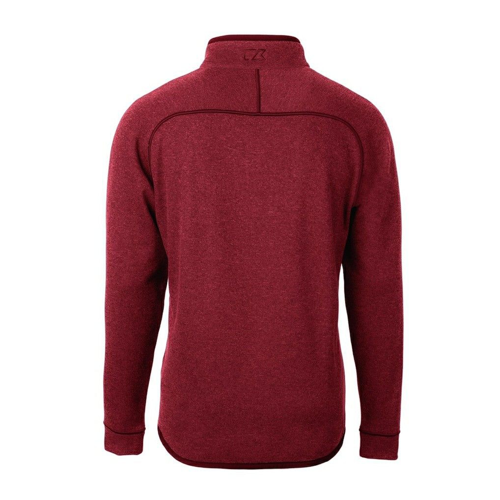 San Francisco 49ers Cutter & Buck Mainsail Sweater-Knit Half-Zip Pullover Jacket - Scarlet on sale