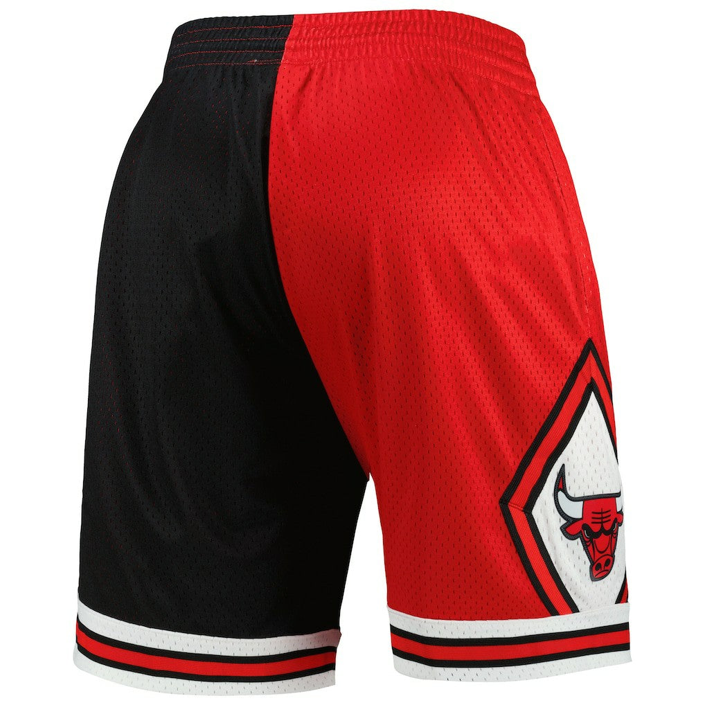 Chicago Bulls Hardwood Classics 1997 Split Swingman Shorts - Black/Red | Mitchell & Ness discount